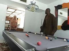 Beautiful blonde with a nice fucking cunt by black dick