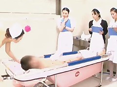 Training Nurse Demonstrates Proper Bathing Technique