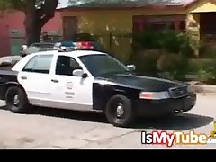 Fucking Horny Cop On Her Squad Car