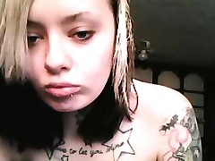 Emo Slut Teen Showing Off Naked On Webcam