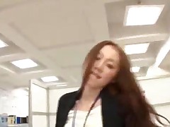 Hot Office Lady Getting Her Toes Sucked Giving Blowjob On..