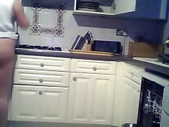 Slut Chubby Teen Housewife Showing Off In The Kitchen