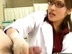 Asian Nurse Slut Jerks Off Patient