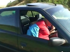 Granny Gets Screwed In The Car