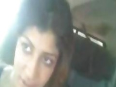 Indian North Teen Exposing Boobs And Tight Pussy In Car