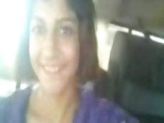 Indian North Teen Exposing Boobs And Tight Pussy In Car