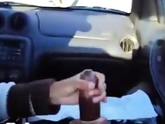 Wife Jerks Hubbys Big Black Cock In Their Car