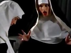 Abbess In Sexy Lingerie Spanking Nun Getting Her Pussy Licked..