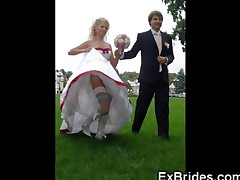 Real Brides Show Their Pussies