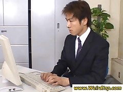 Ponytailed Japanese Bitch Gets Fucked In Office