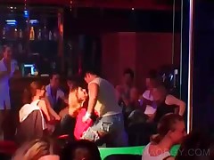 Brunette Party Slut Gets Undressed By Sexy Stripper