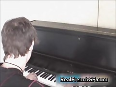 Cute French Gf Sucking Cock On Piano Class 1 By RealFrenchGF