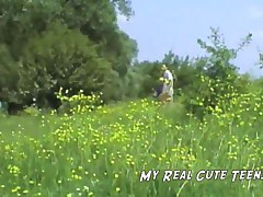 Crystal - Teen Blond Crystal Gives A Blowjob On A Picnic In The Country