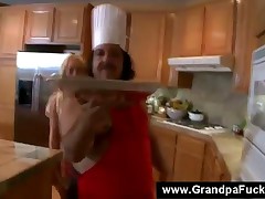 Ron Jeremy - Blonde Sluty Teen Sexing Bad Ass Grandpa, After Some Baking In The Kitchen