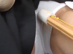 Adorable Japanese Having Hairy Cunt Fingered