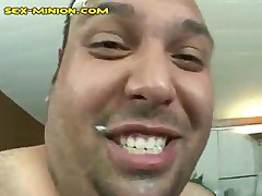 Chub Guy Unloads A Facial For Blonde