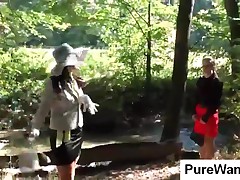 Two Fetish Chicks Getting Dirty In The Woods