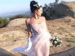 Fresh bride gets fucked by two.., in the ass