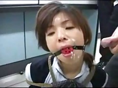 Japanese BDSM play in office