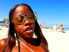 Black girl at the beach