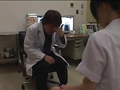 Japanese Nurse receives group-fucked and creampied several times