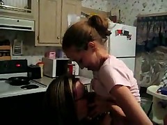 Wannabe lesbian teen sucking tits for the first time