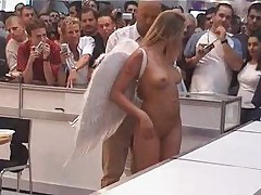 Denise, Nude in Public as an Angel by snahbrandy