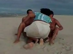 Bbw threesomes on the beach
