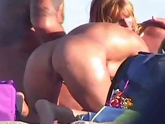 Beautiful Naked Woman Beach
