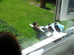Spy neighbour sunbathe2