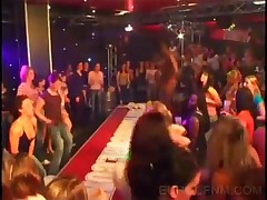 Black Stripper Shows Huge Cock At CFNM Party