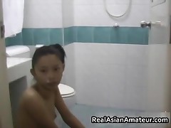 Small Perky Tits Asian Sucking Cock In The Shower 4 By RealAsianAmateur