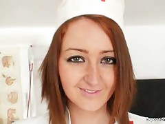 Lidka - Sexy Redhead Nurse In Latex Uniform Gets Nasty
