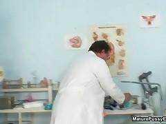 Old Housewife Taking Her Clothes Getting Ready To Be Examined By The Pussy Doctor By MaturePussyExam