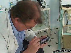 Horny Old Grandma Gets Her Tight Asshole Inspected By A Doctor By MaturePussyExams