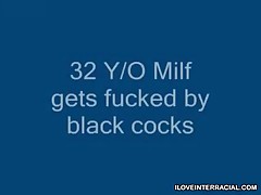 Horny 32 Year Old White MILF Gets Fucked By Two Black Cocks