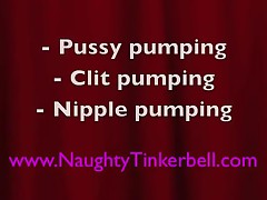 Naughty Tinkerbell - Sexy And Fit Blonde Gets A Severe Pumping Of The Pussy Lips, Nipples And Clitor