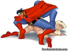 Famous cartoon superheroes orgy
