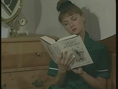 The English Nurse Unwinds in Her Pantyhose After Work