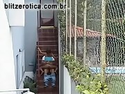SpyCam - Fucking girl on stairs in public